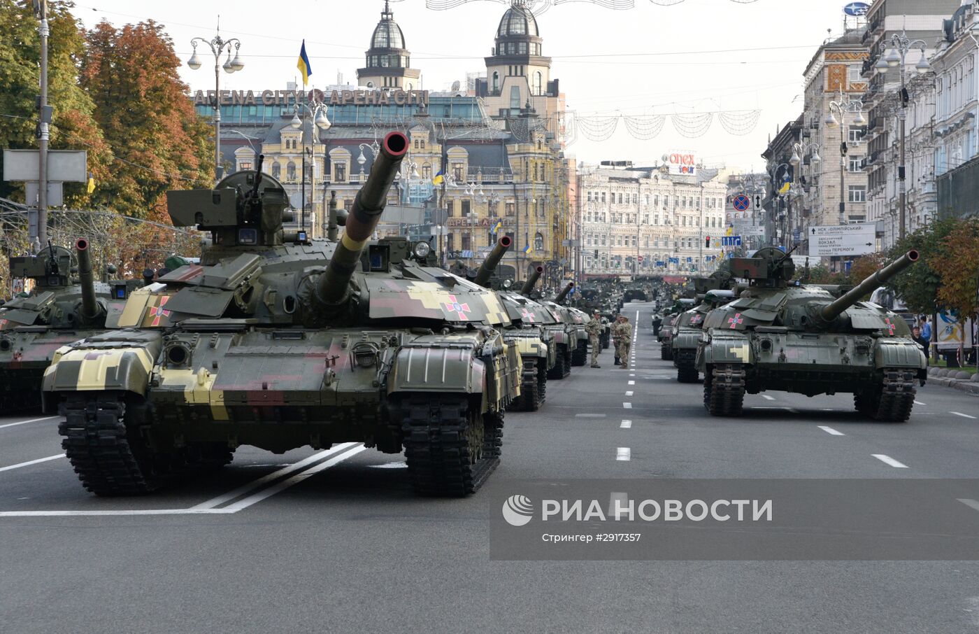 Репетиция военного парада ко дню Независимости Украины