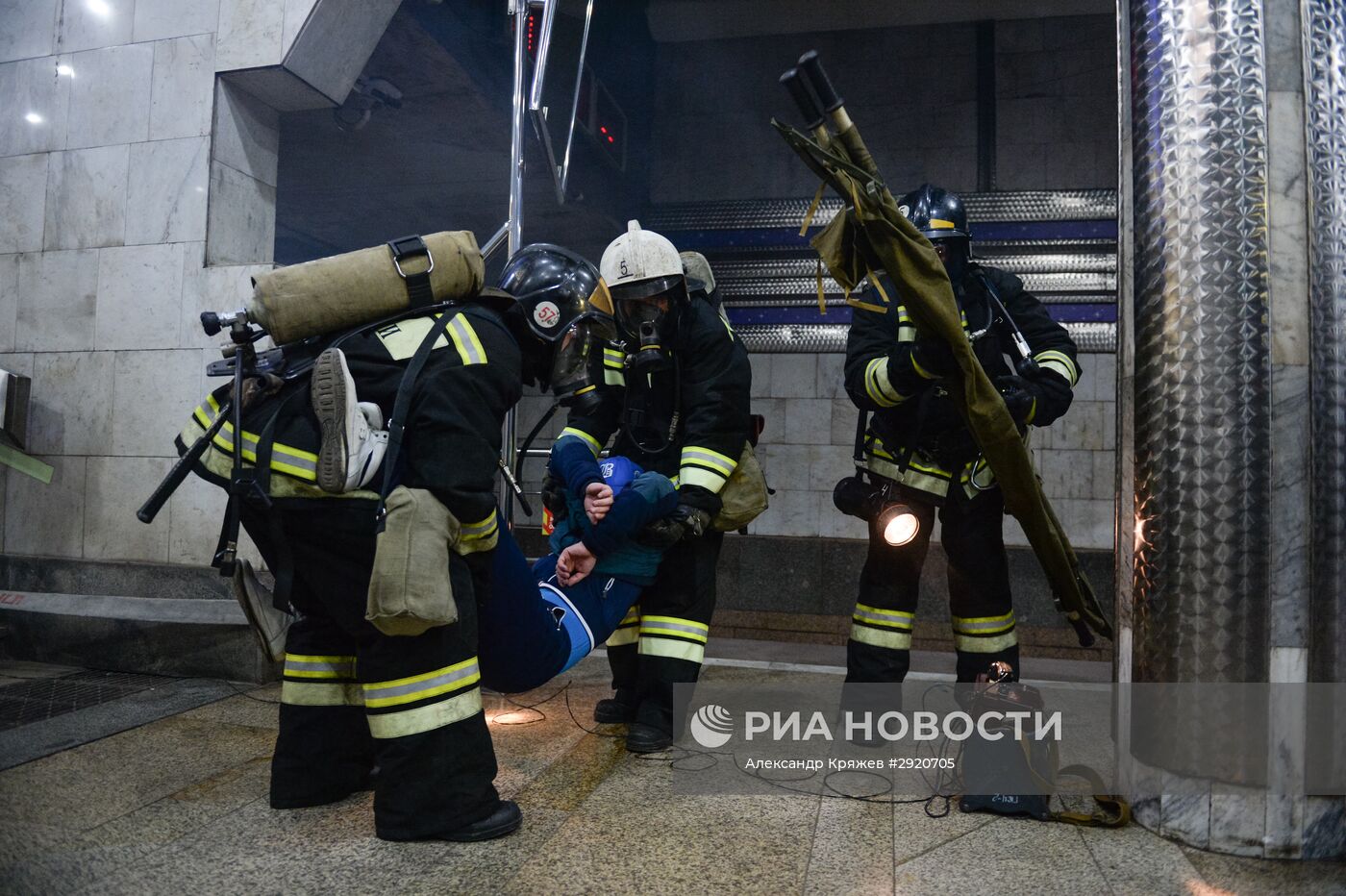 Учения МЧС в новосибирском метро