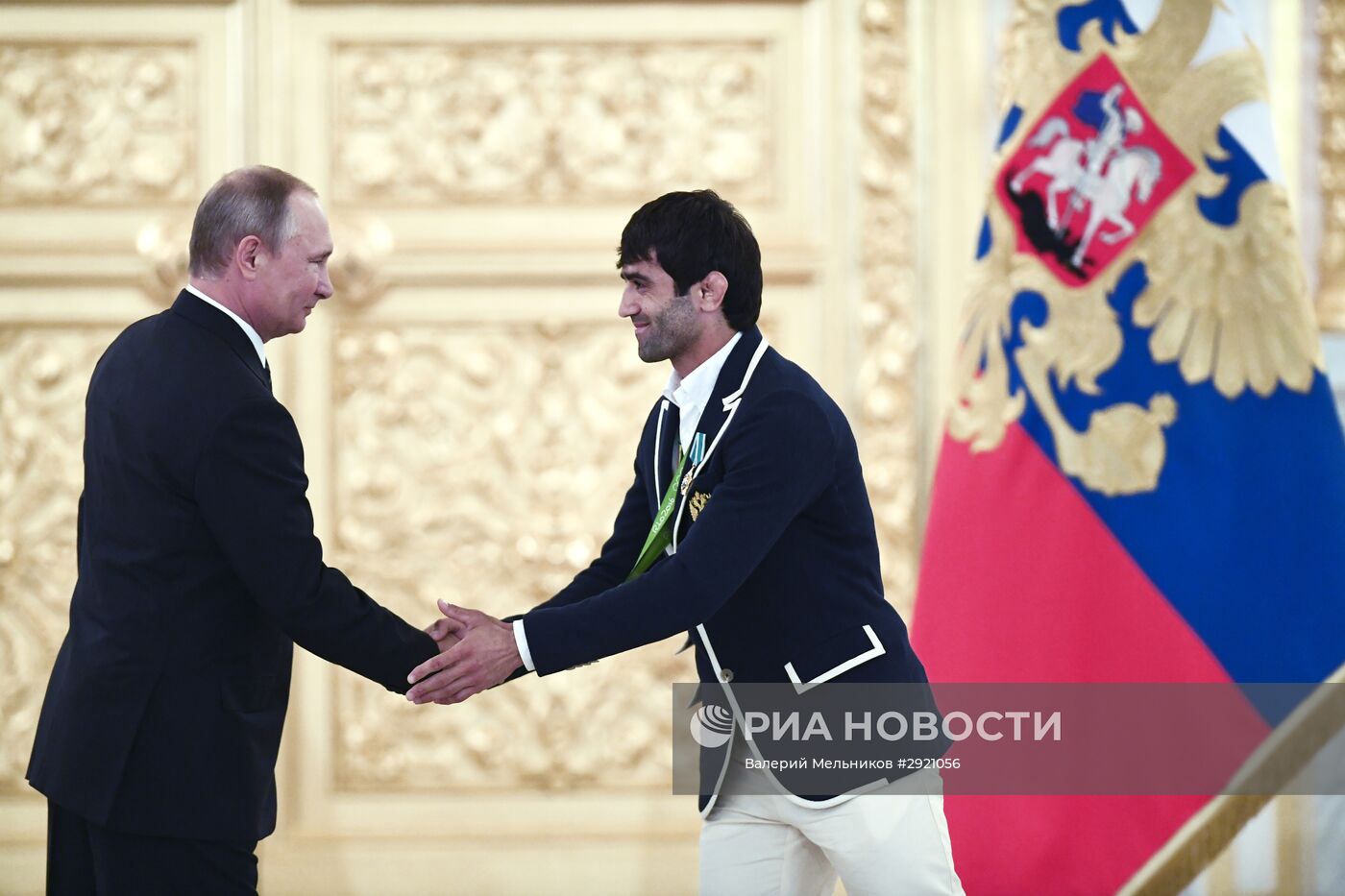 Церемония вручения президентом РФ В. Путиным госнаград победителям и призерам олимпийской сборной РФ