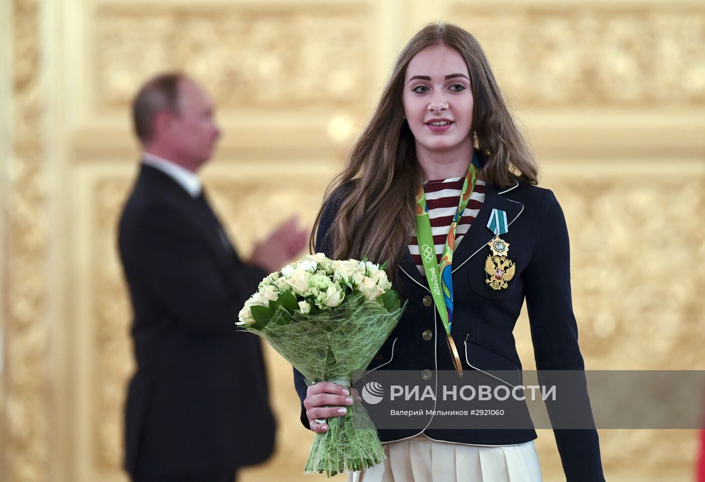 Церемония вручения президентом РФ В. Путиным госнаград победителям и призерам олимпийской сборной РФ