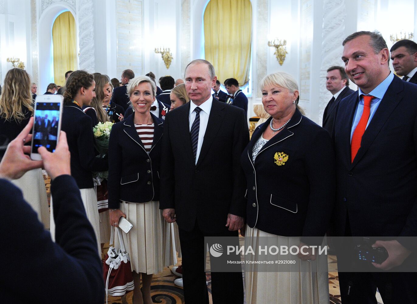 Церемония вручения президентом РФ В. Путиным госнаград победителям и призерам олимпийской сборной РФ