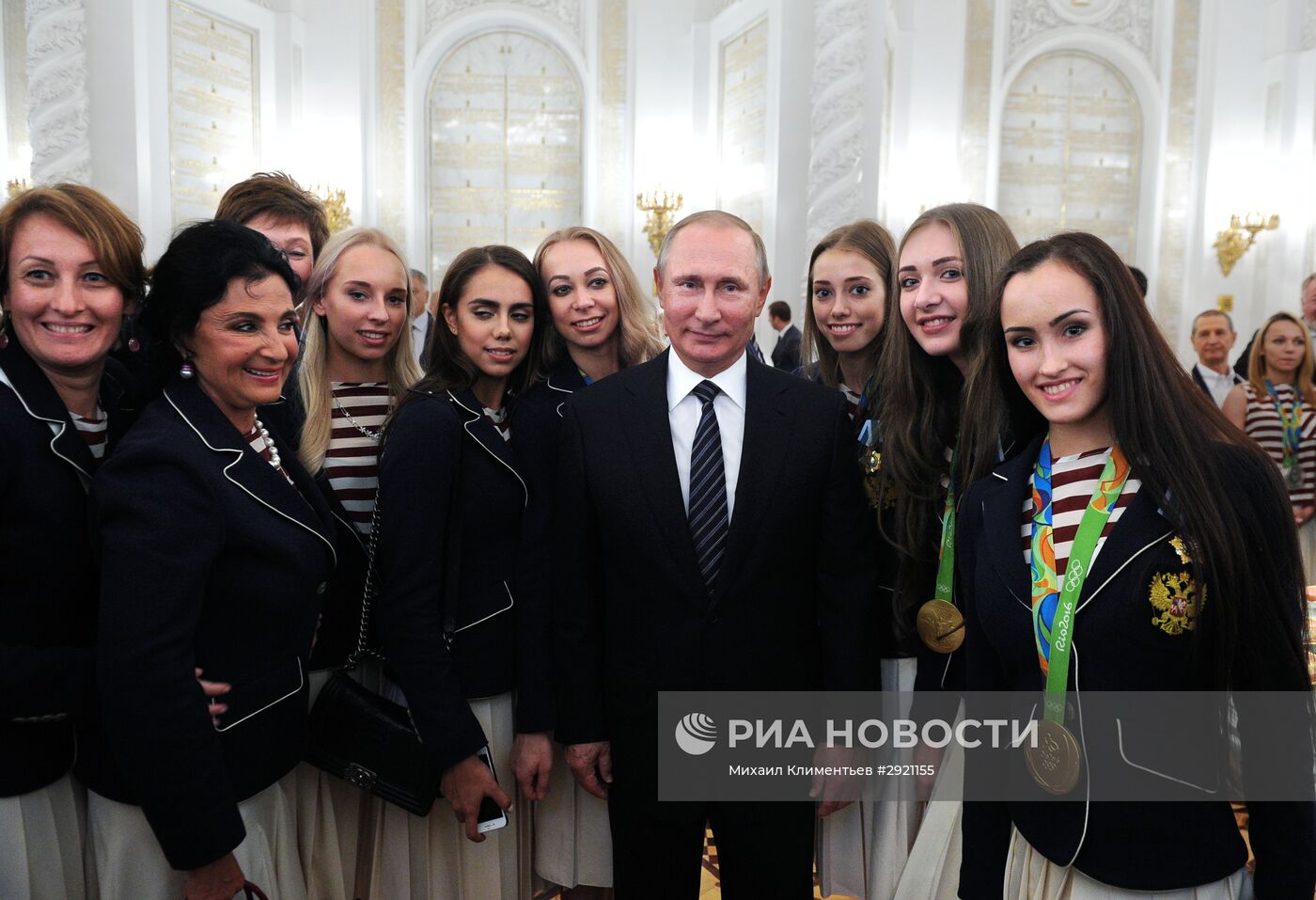 Церемония вручения президентом РФ В. Путиным госнаград победителям и призерам олимпийской сборной РФ