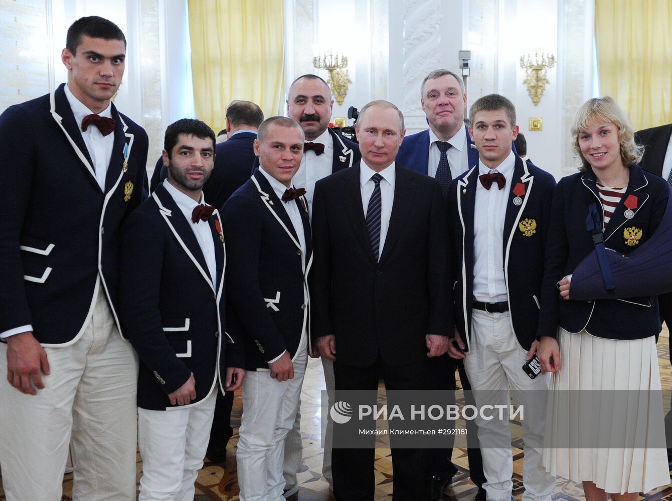 Церемония вручения президентом РФ В. Путиным госнаград победителям и призерам олимпийской сборной РФ