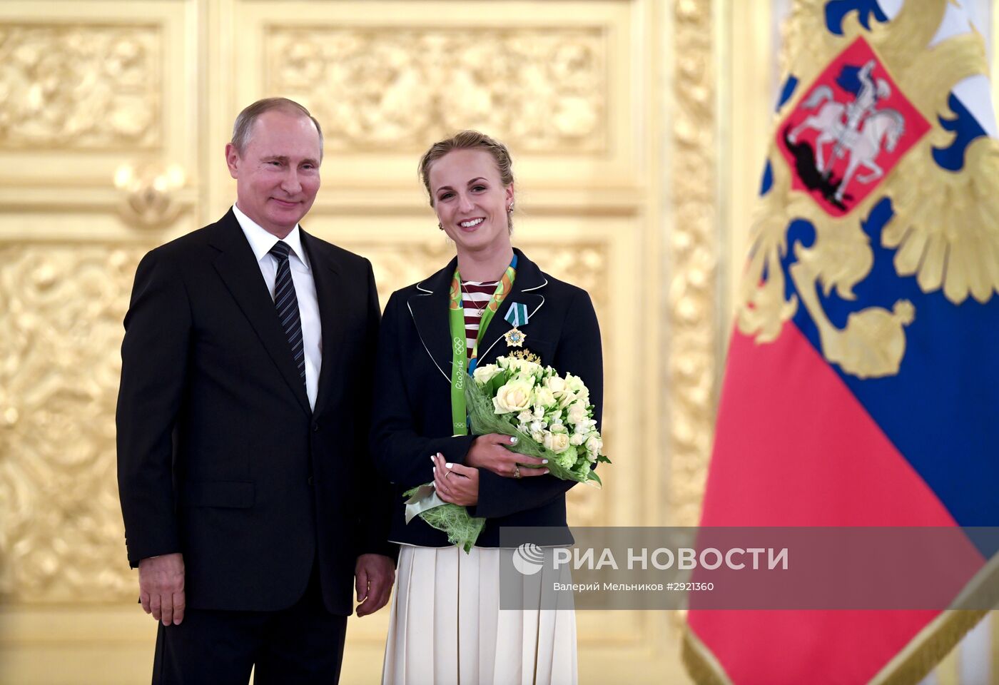 Церемония вручения президентом РФ В. Путиным госнаград победителям и призерам олимпийской сборной РФ