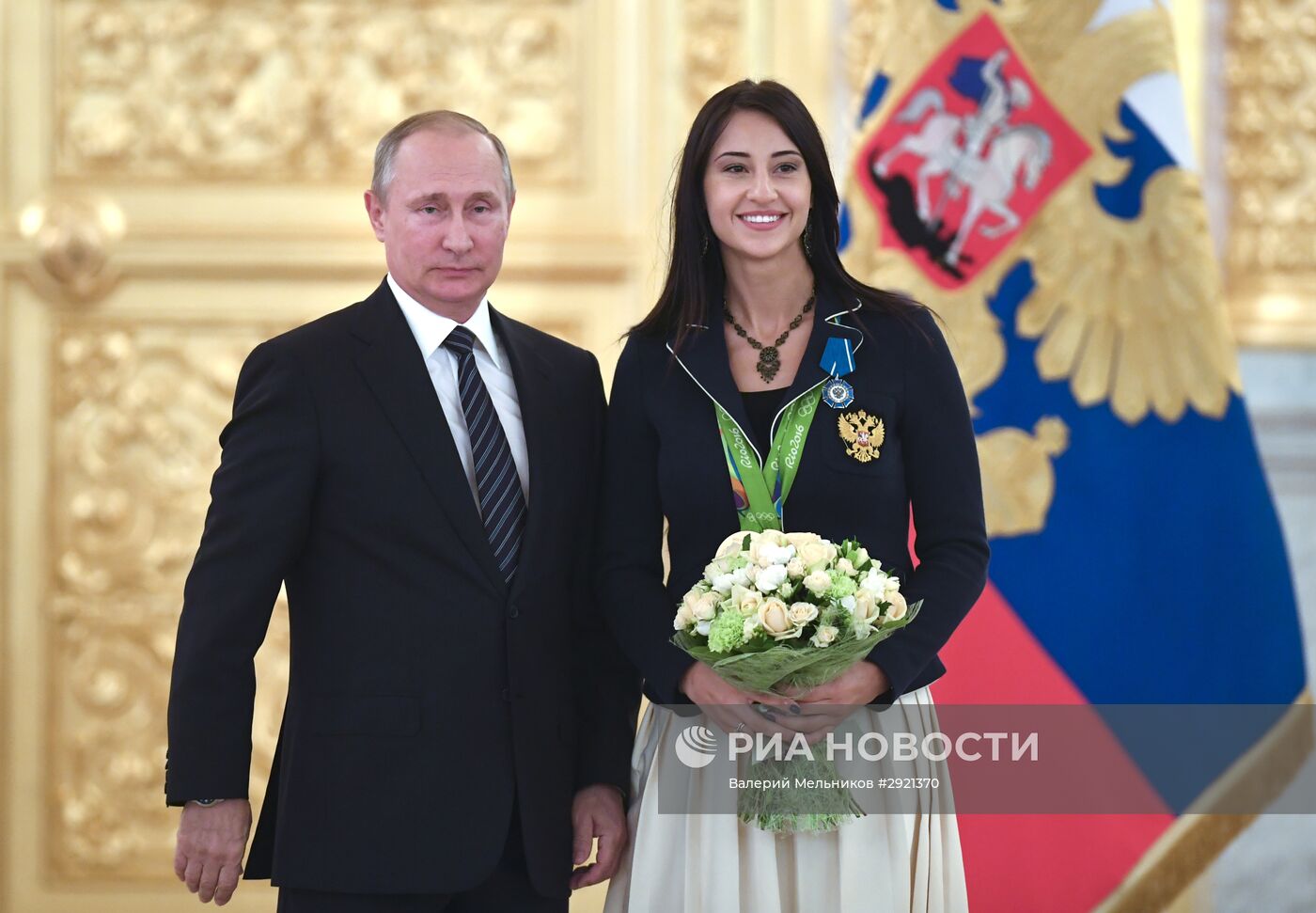 Церемония вручения президентом РФ В. Путиным госнаград победителям и призерам олимпийской сборной РФ