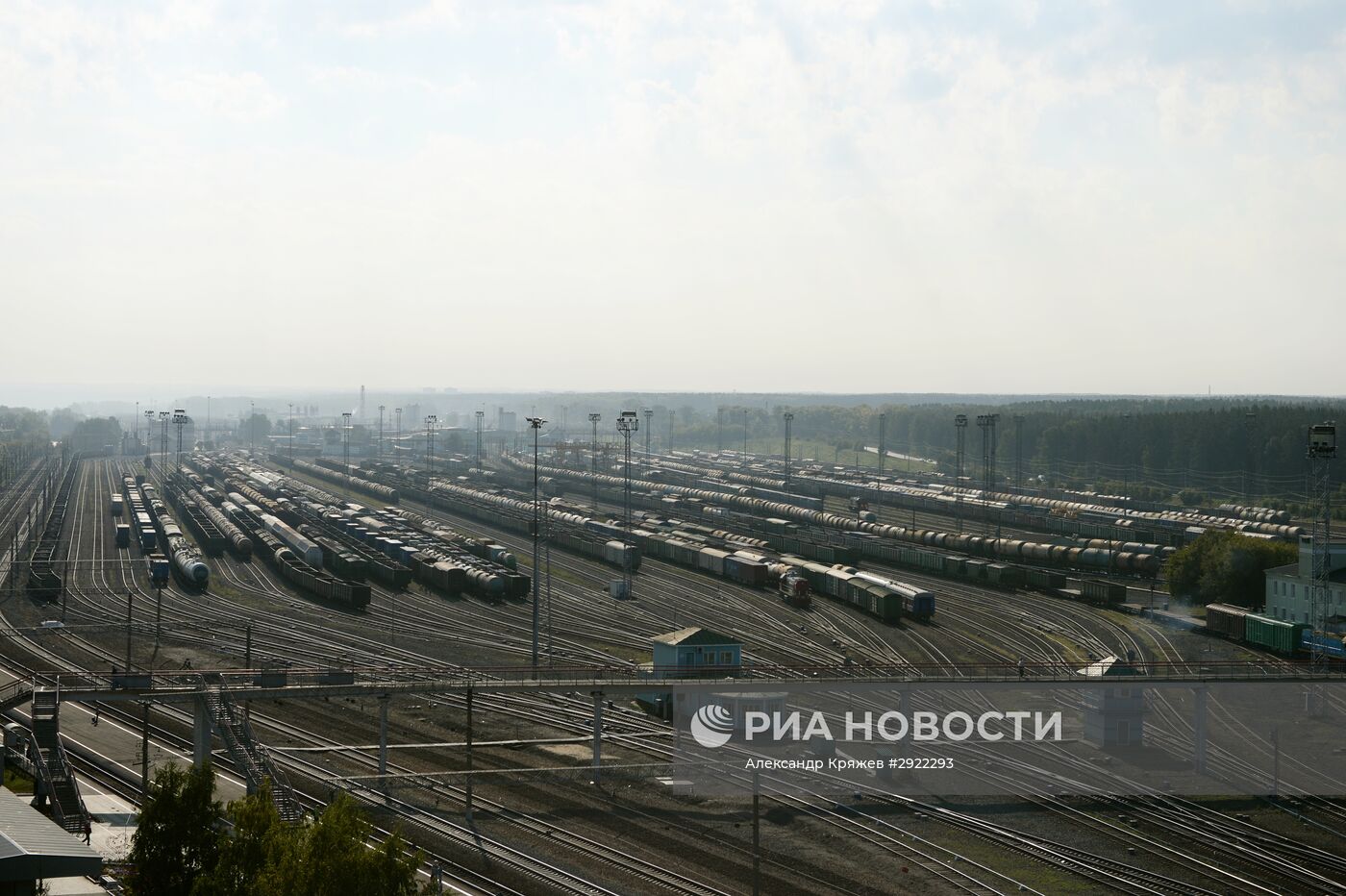 Сортировочная станция "Инская" в Новосибирске
