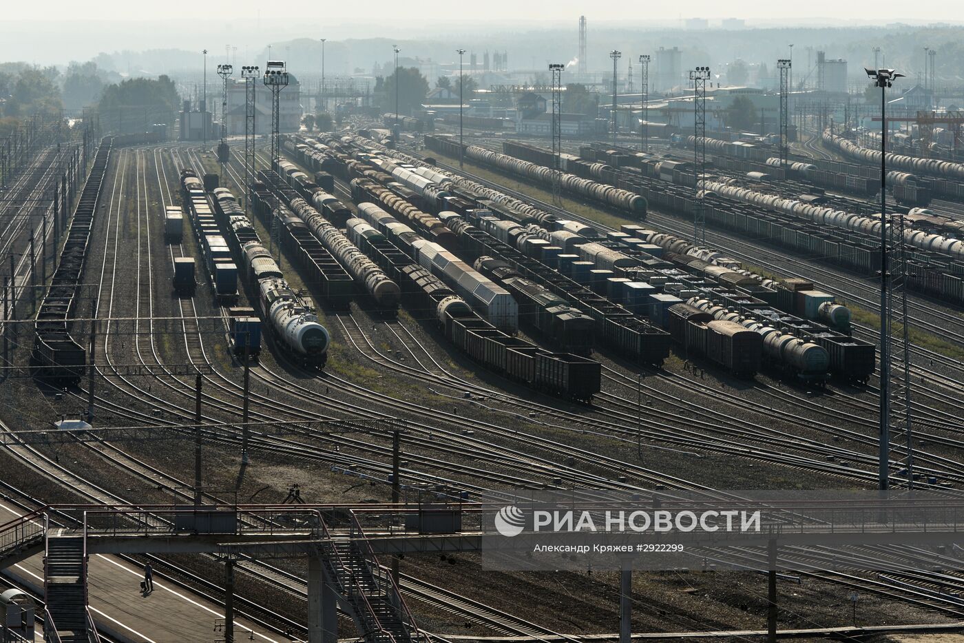 Сортировочная станция "Инская" в Новосибирске