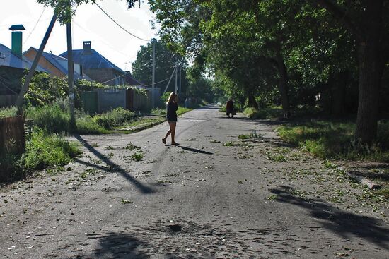 Последствия обстрела Куйбышевского района Донецка украинскими силовиками