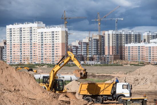 Строительство пятого пускового комплекса ЦКАД