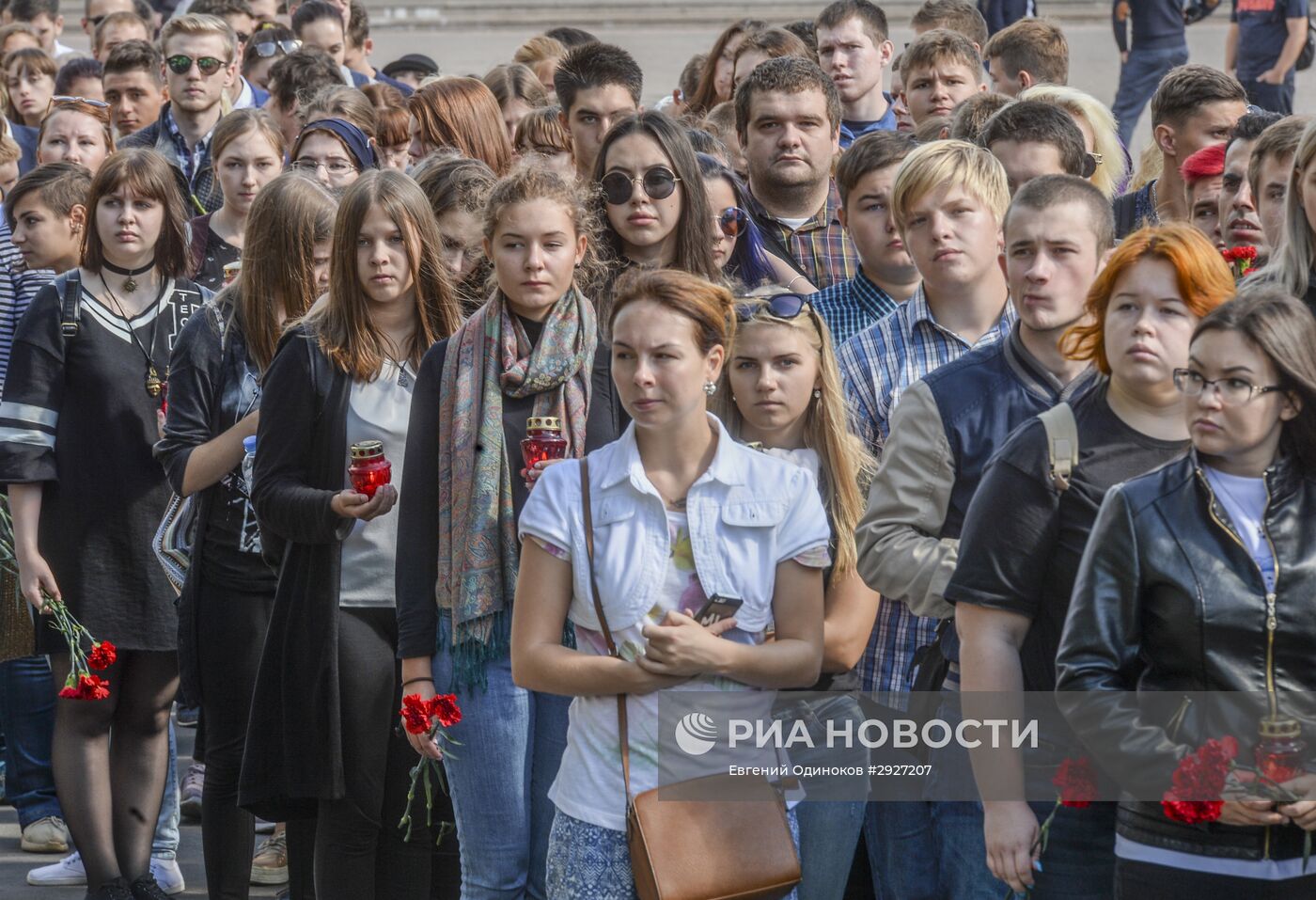 Акция памяти жертв теракта на Дубровке