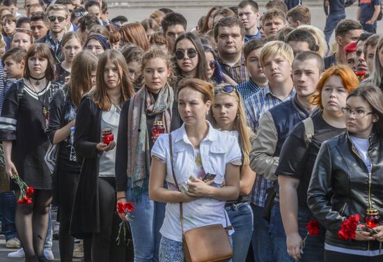 Акция памяти жертв теракта на Дубровке