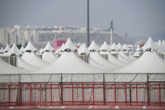 Паломники в долине Арафата в Саудовской Аравии