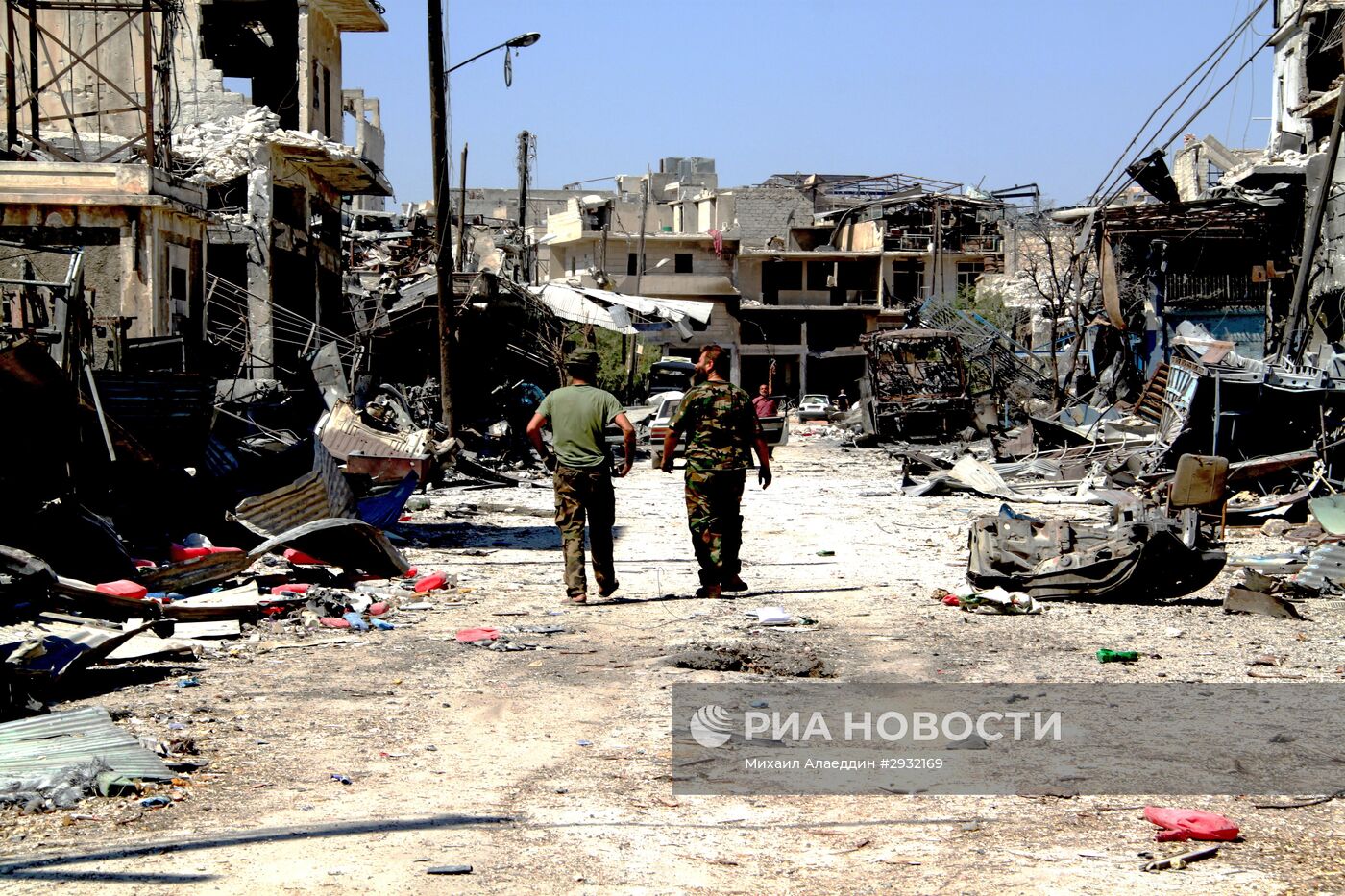 Освобожденный район Рамусе на юге Алеппо