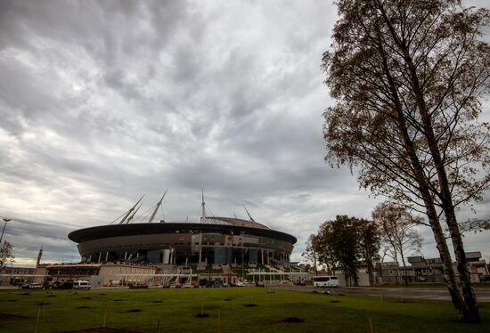 Визит комиссии ФИФА на строительную площадку стадиона "Зенит-Арена"