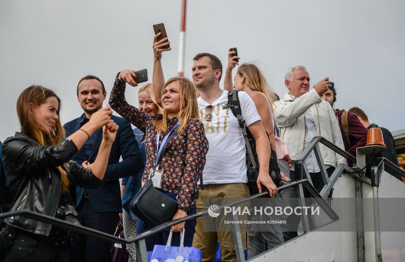 Прибытие первого рейса в аэропорт "Жуковский"