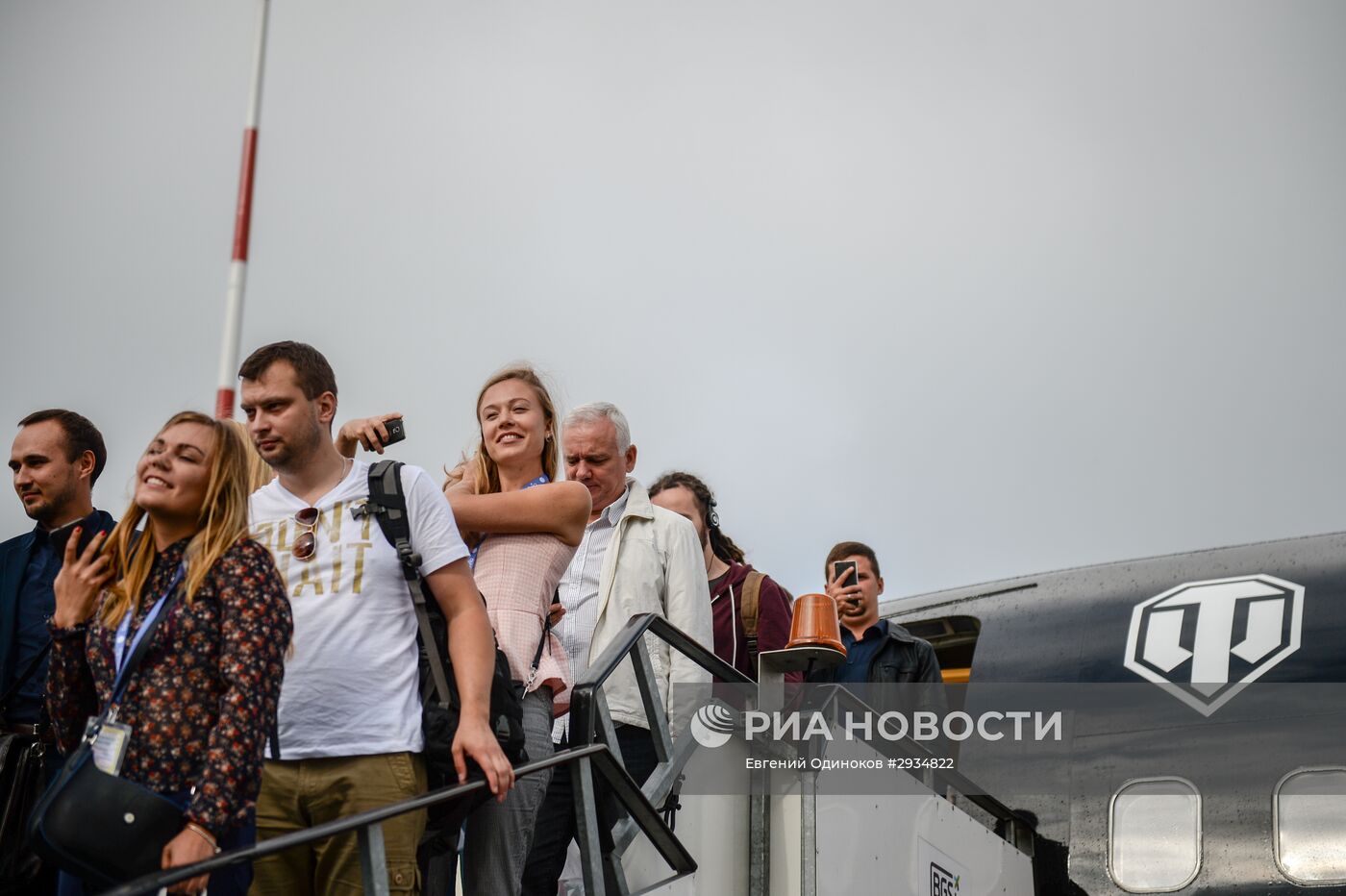 Прибытие первого рейса в аэропорт "Жуковский"