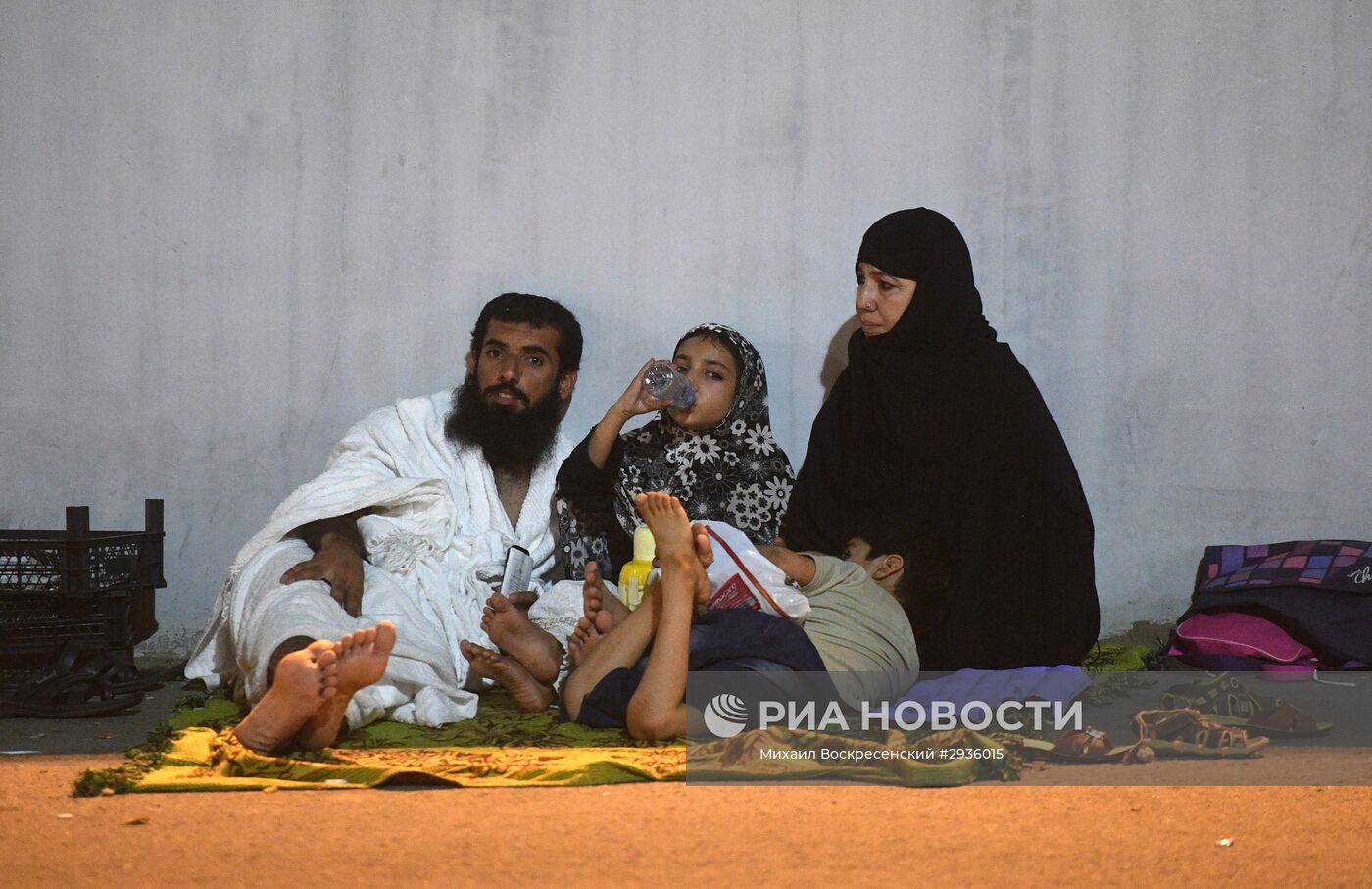 Паломники во время хаджа в Саудовской Аравии