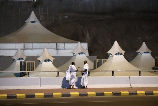 Паломники во время хаджа в Саудовской Аравии