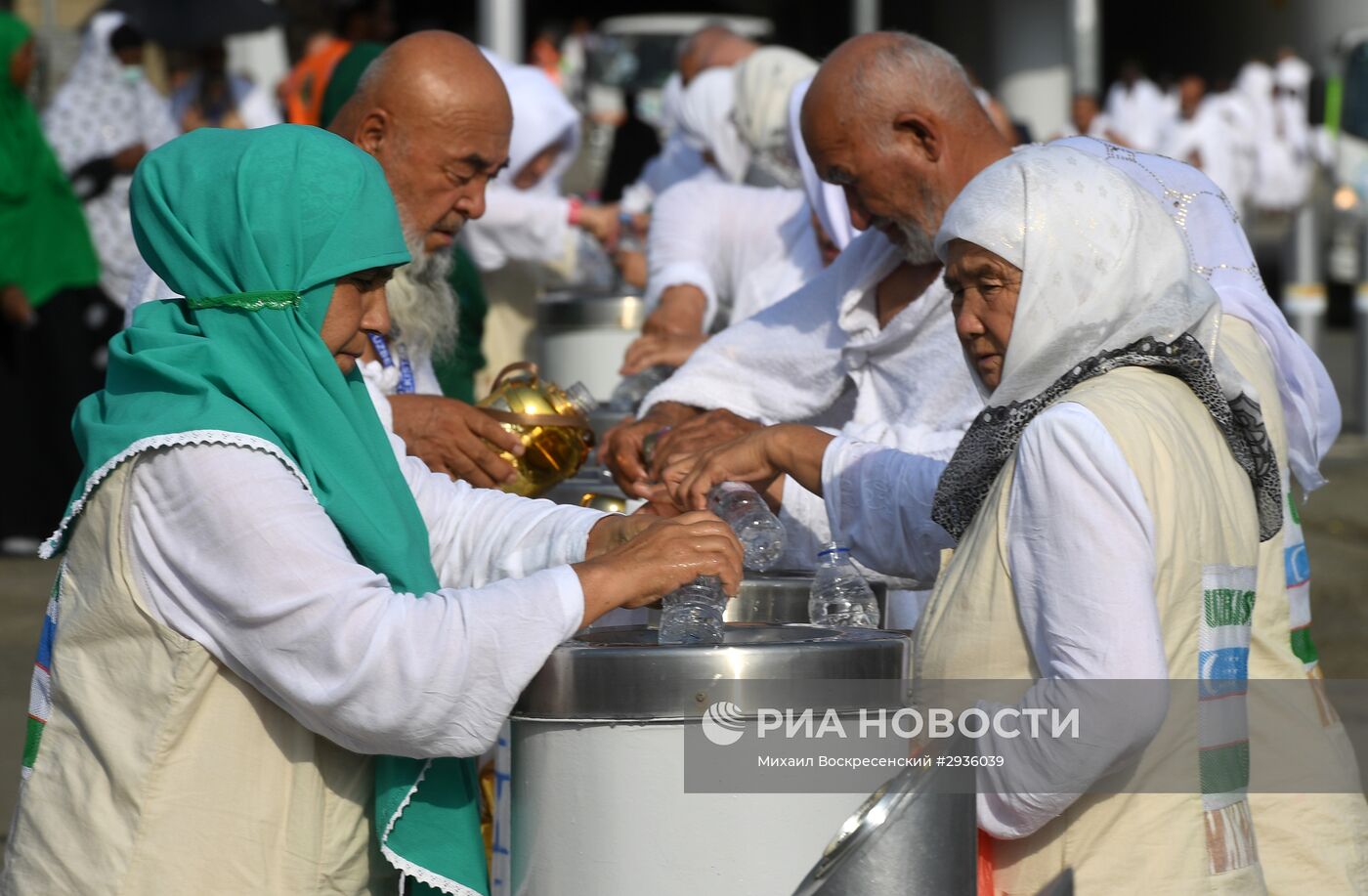 Паломники во время хаджа в Саудовской Аравии