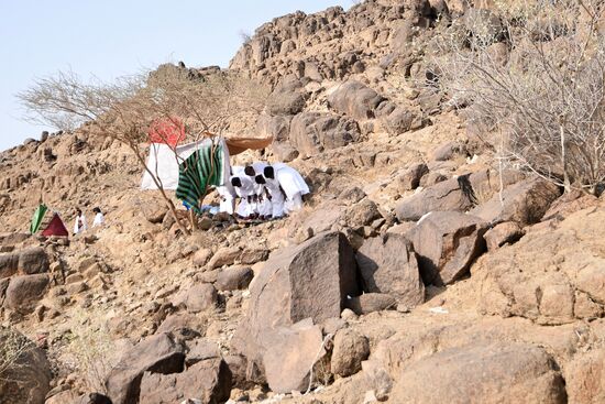 Паломники во время хаджа в Саудовской Аравии