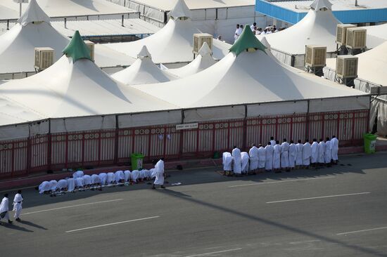 Паломники во время хаджа в Саудовской Аравии