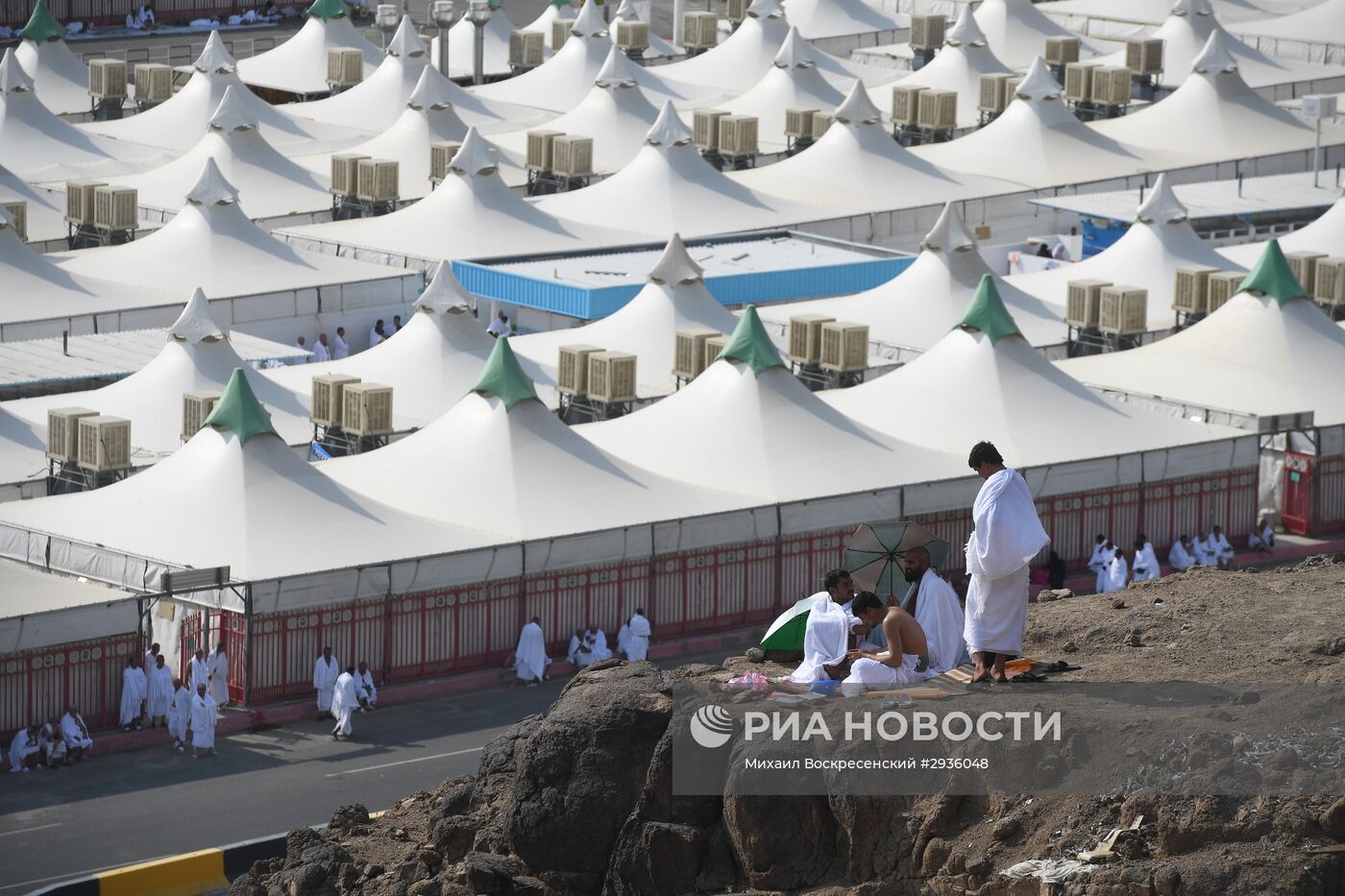 Паломники во время хаджа в Саудовской Аравии