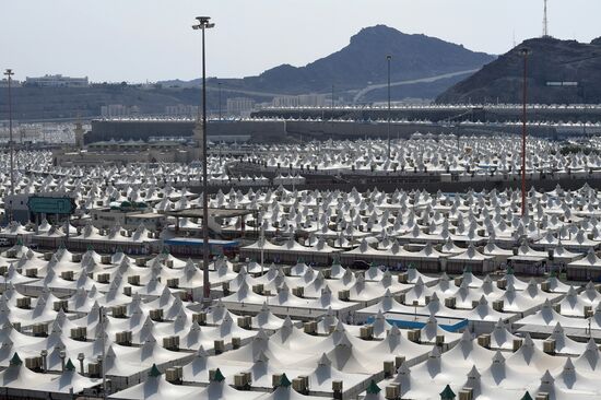 Паломники во время хаджа в Саудовской Аравии