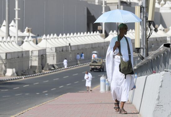 Паломники во время хаджа в Саудовской Аравии