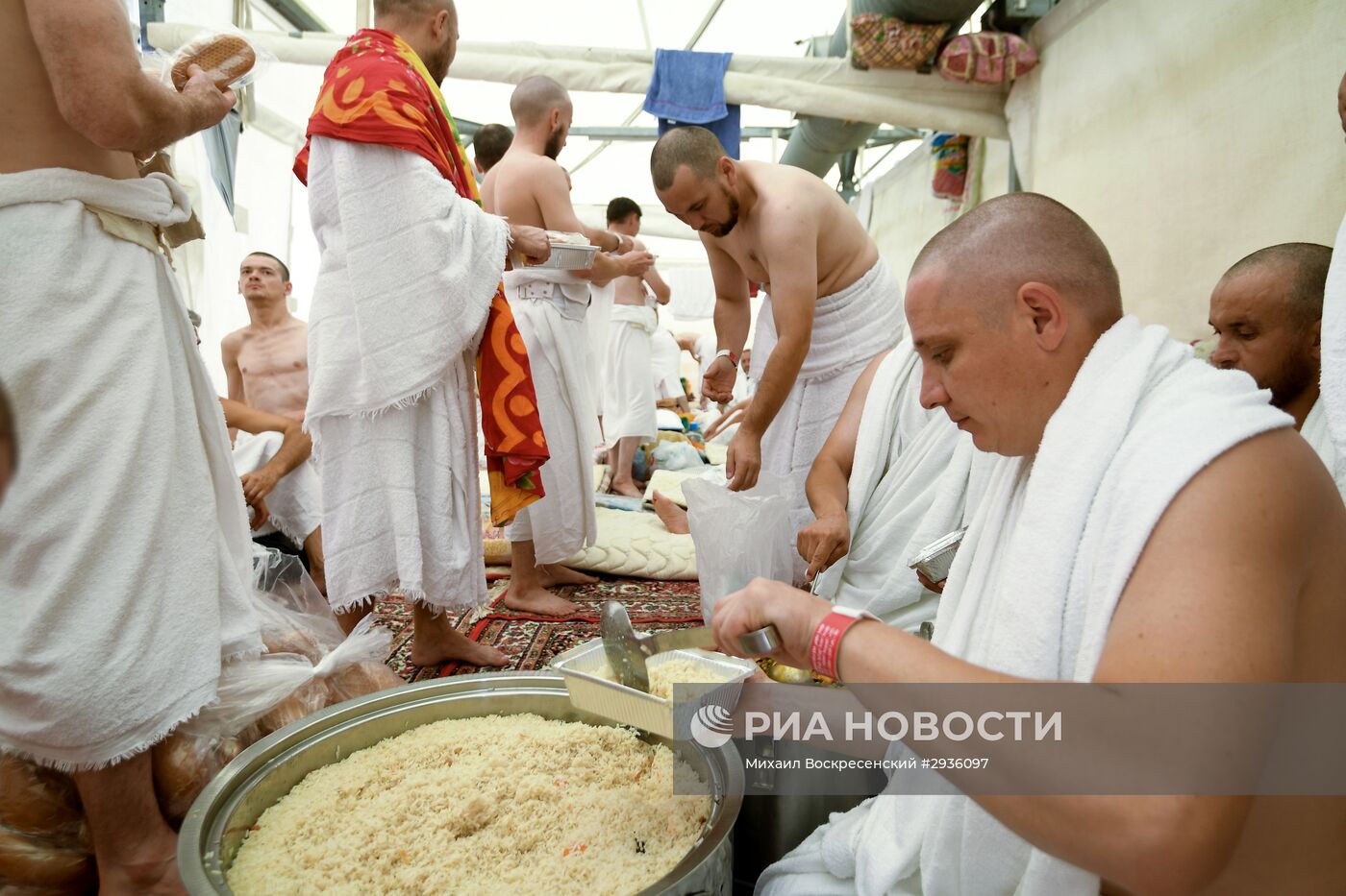 Паломники во время хаджа в Саудовской Аравии
