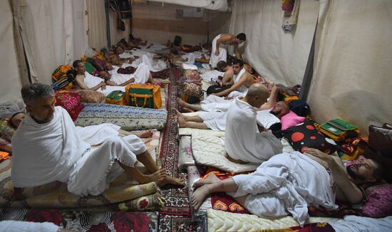 Паломники во время хаджа в Саудовской Аравии