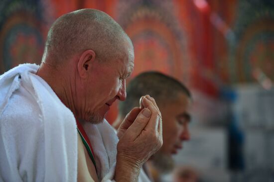 Паломники во время хаджа в Саудовской Аравии