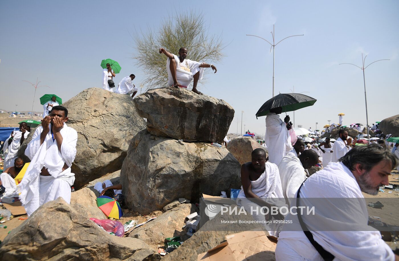 Паломники во время хаджа в Саудовской Аравии