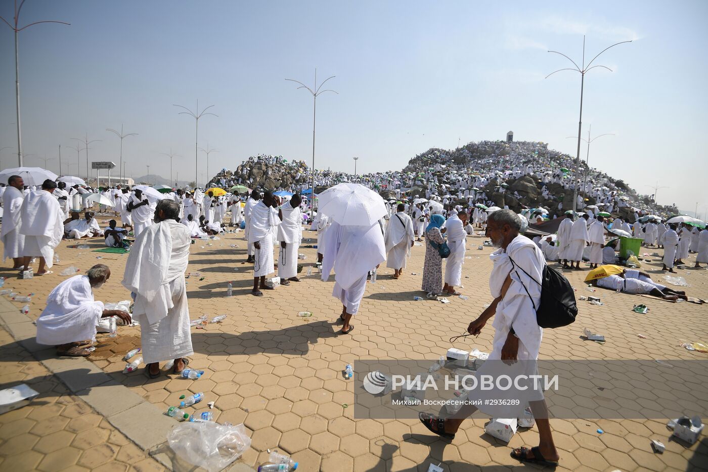 Паломники во время хаджа в Саудовской Аравии