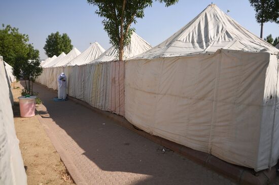 Паломники во время хаджа в Саудовской Аравии