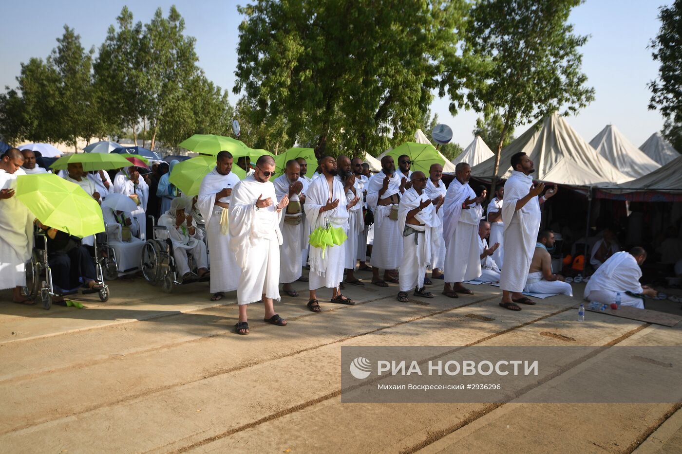 Паломники во время хаджа в Саудовской Аравии