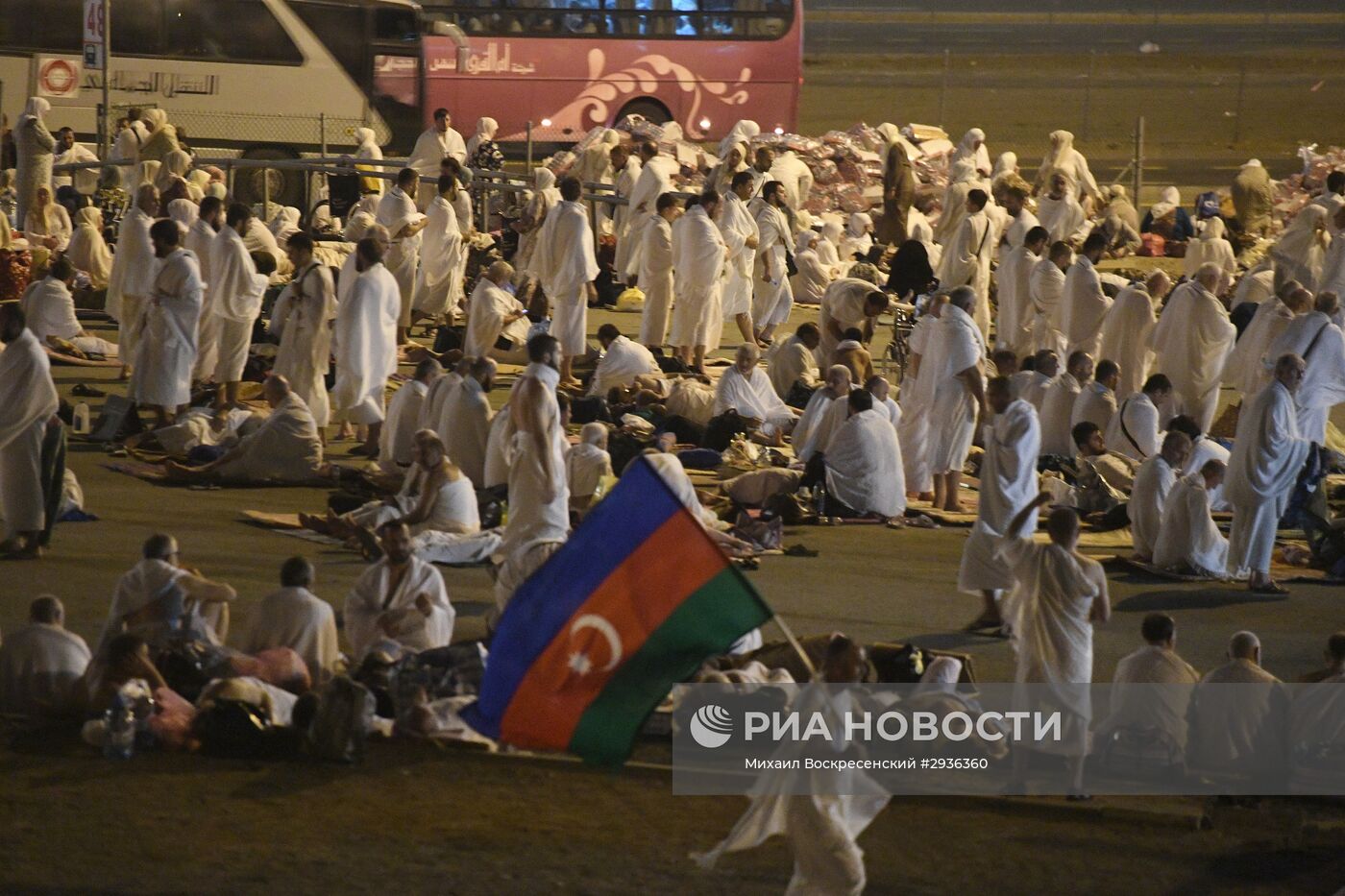 Паломники во время хаджа в Саудовской Аравии