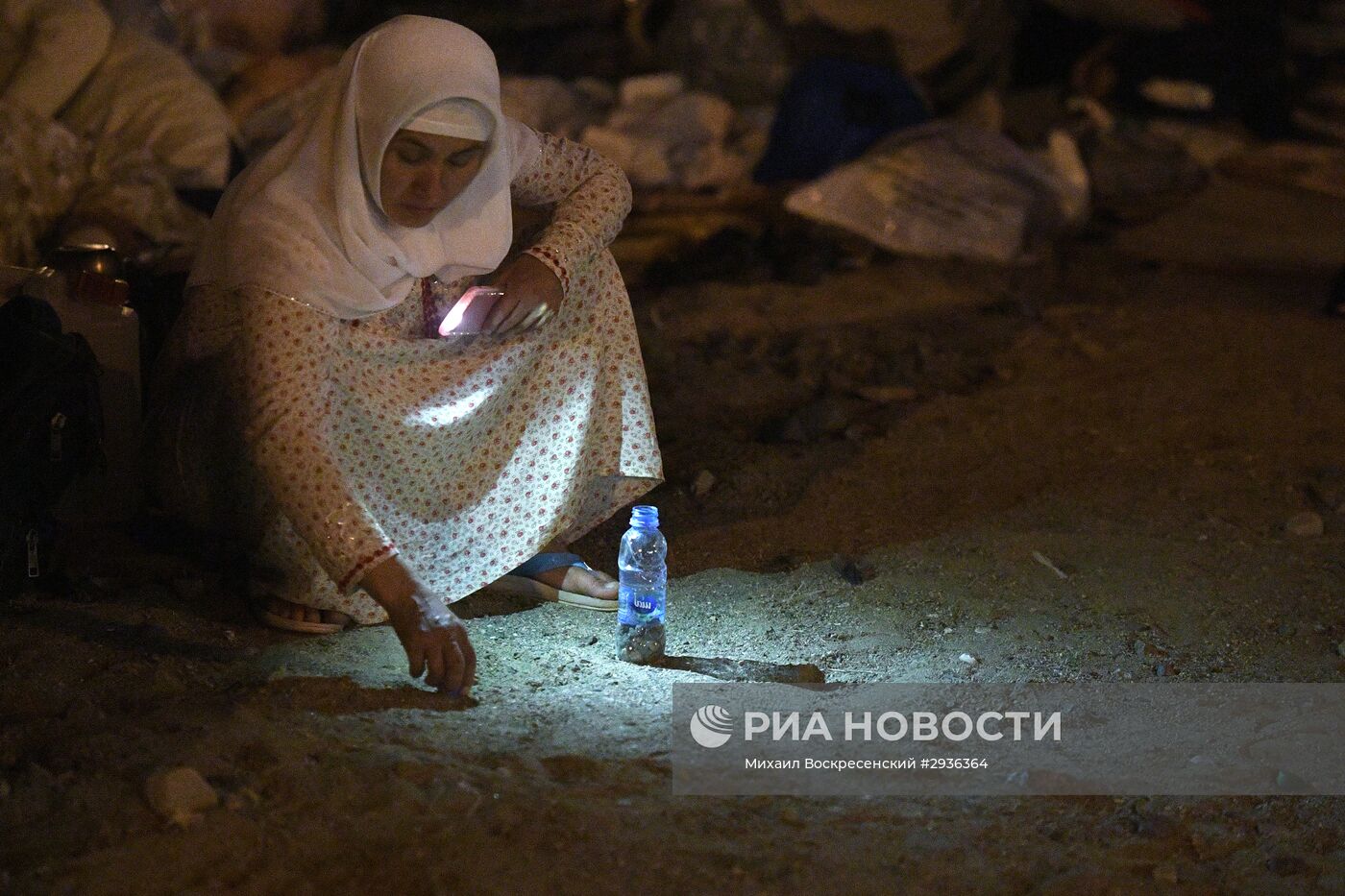 Паломники во время хаджа в Саудовской Аравии