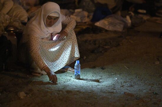Паломники во время хаджа в Саудовской Аравии