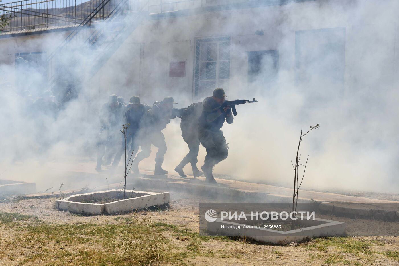 Совместные учения 201-й российской военной базы и военных сил Таджикистана