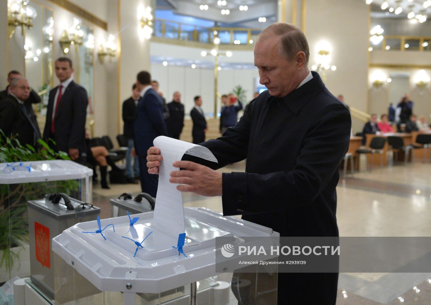 Президент РФ В. Путин на выборах в единый день голосования