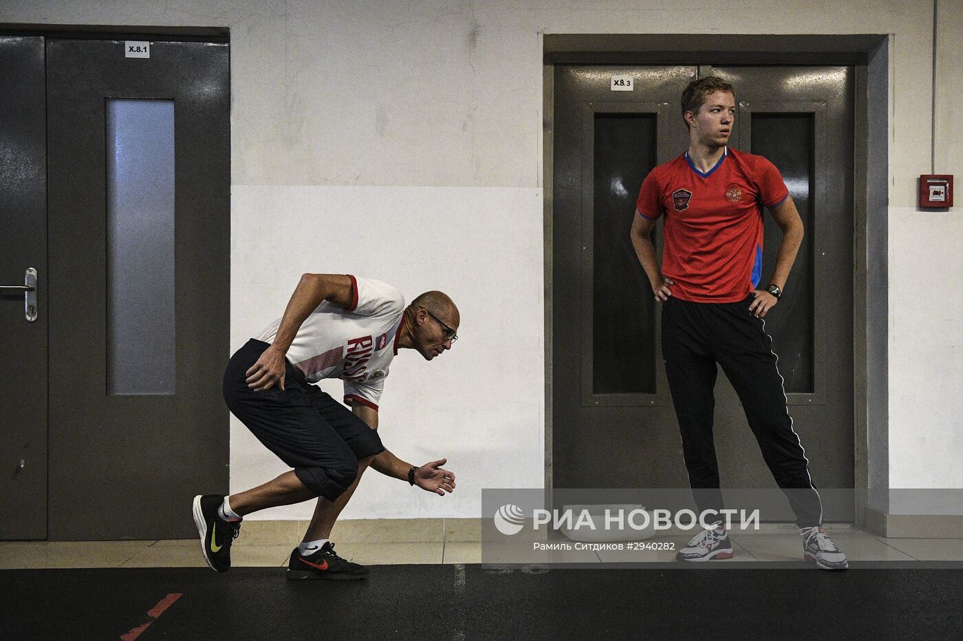 Тренировка сборной России по конькобежному спорту