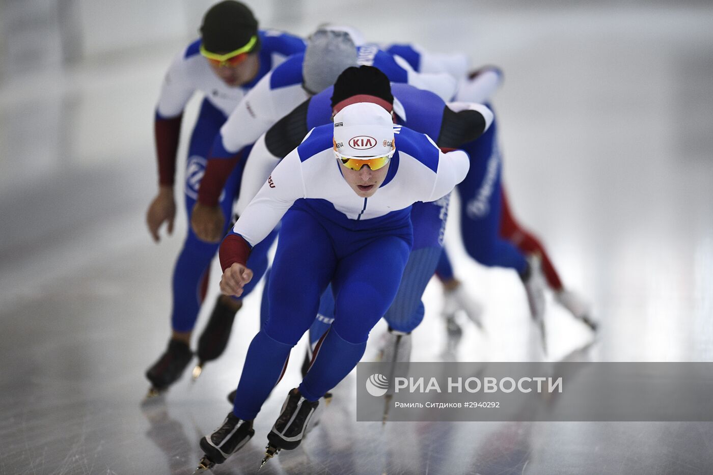 Тренировка сборной России по конькобежному спорту