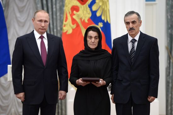 Церемония вручения государственных наград в Кремле