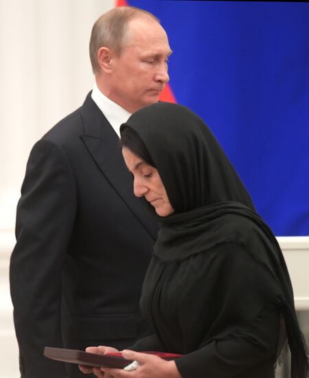 Церемония вручения государственных наград в Кремле