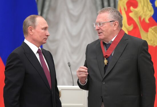 Церемония вручения государственных наград в Кремле