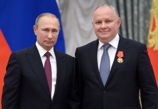 Церемония вручения государственных наград в Кремле