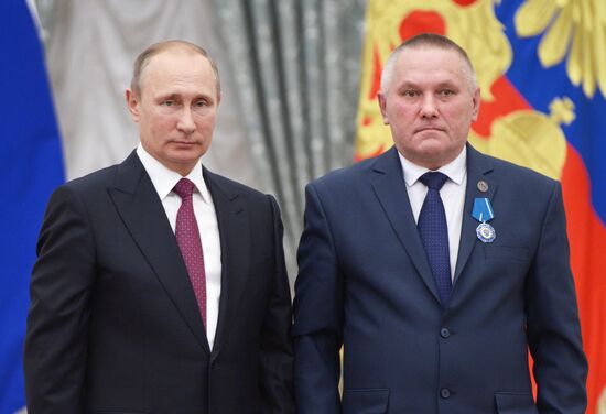 Церемония вручения государственных наград в Кремле