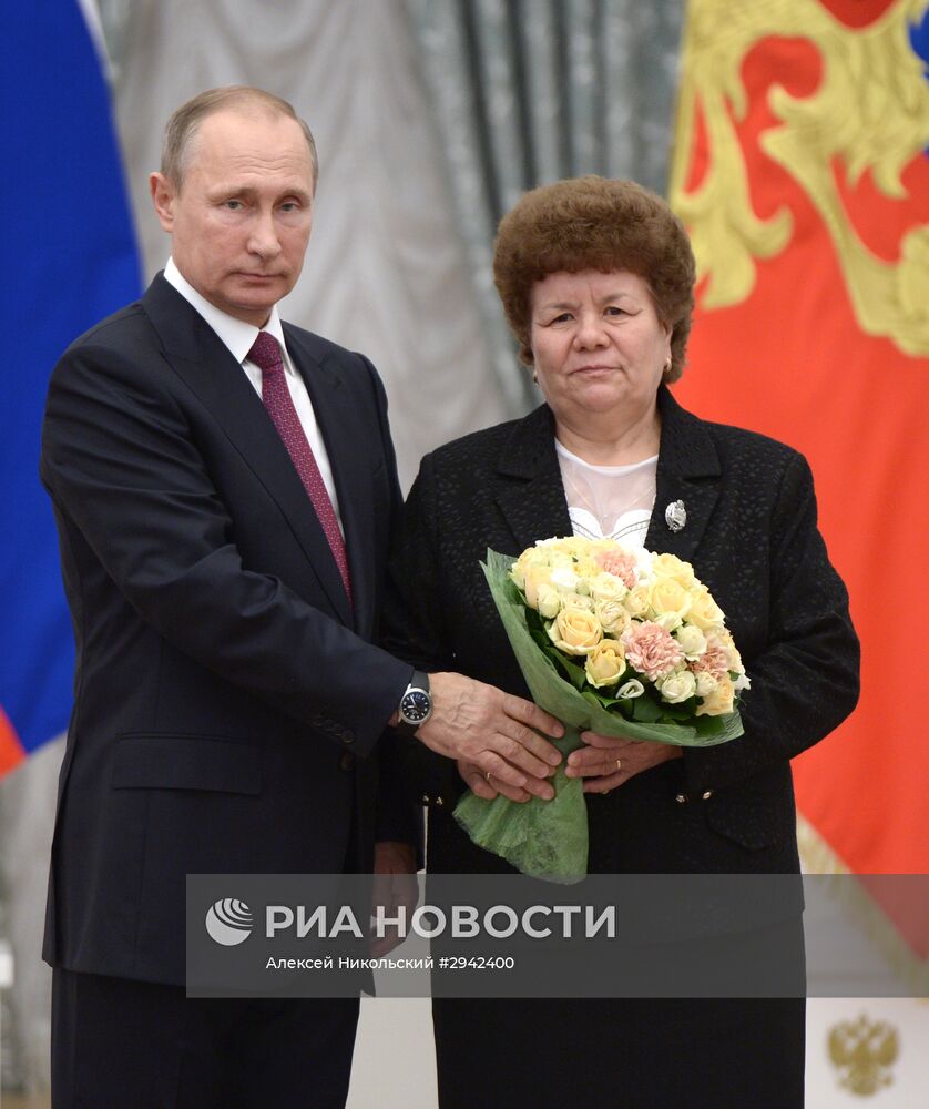 Церемония вручения государственных наград в Кремле