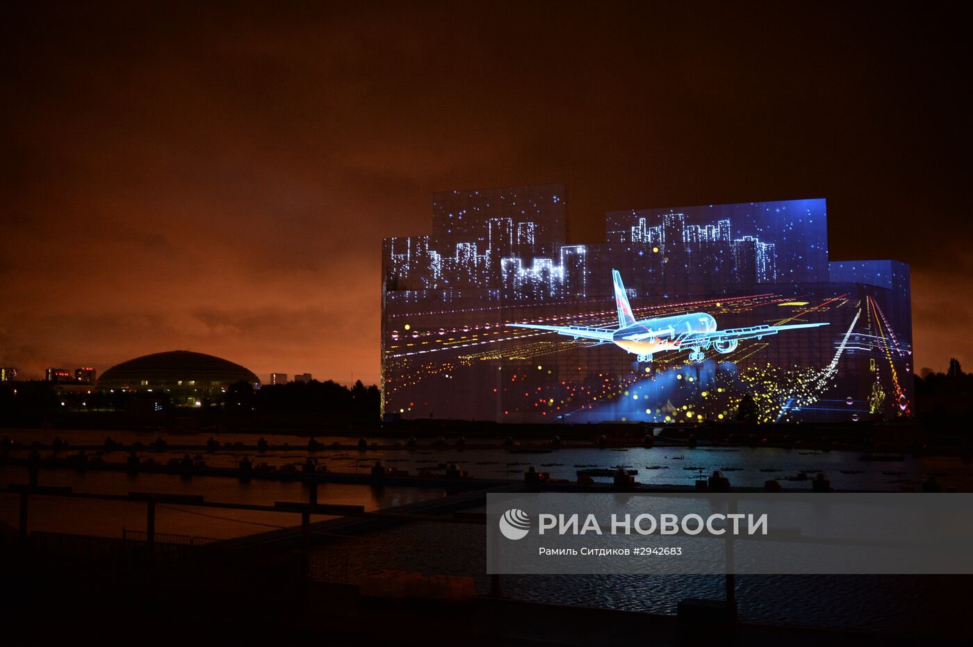 Репетиция мультимедийного шоу в рамках московского международного фестиваля "Круг света" 2016