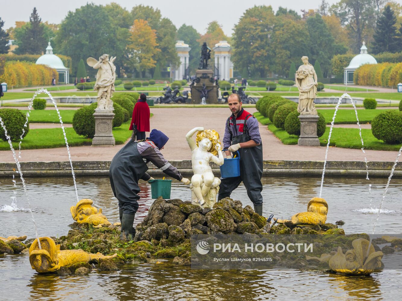 Реставрация фонтанов в Петергофе